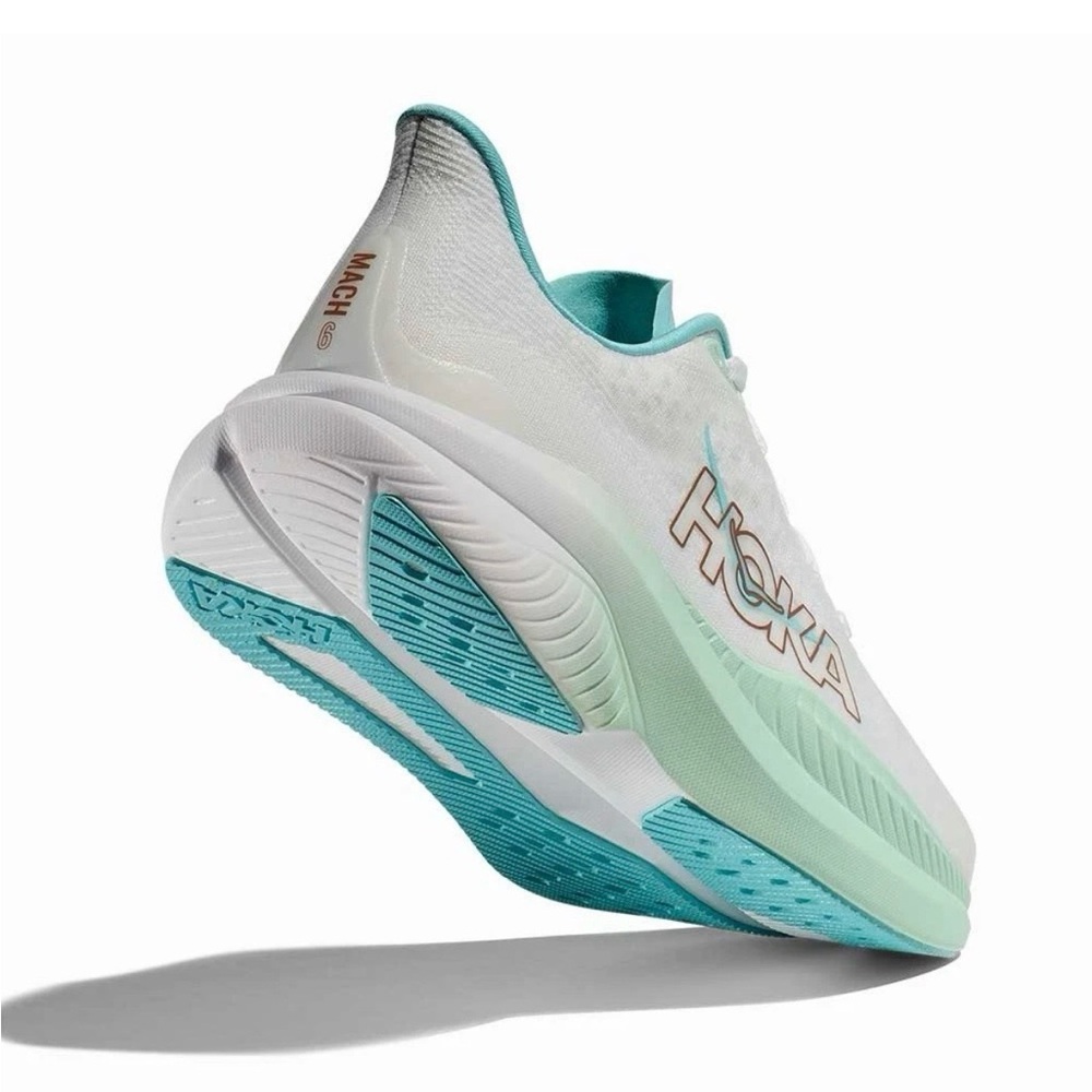 HOKA 🔥 Mach 6 1147810 FTRS Frost White Running Shoes Sneakers 6.5 7 8 8.5 9.5 - Picture 5 of 14